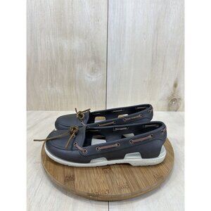 Crocs Beach Line Brown Slip On Boat Shoes Womens Size 10
